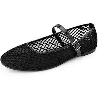 Women's Round Toe Breathable Mesh Ballet Flats Pumps