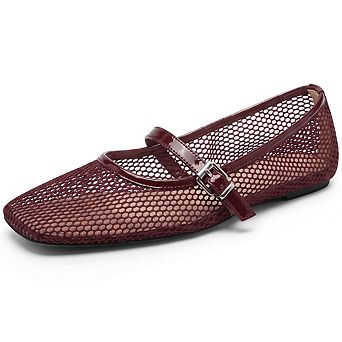 Women's Round Toe Breathable Mesh Ballet Flats Pumps