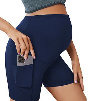 Maternity High Waist Supportive Belly Leggings Lifting Capri Yoga Pants for Workout Daily Wear