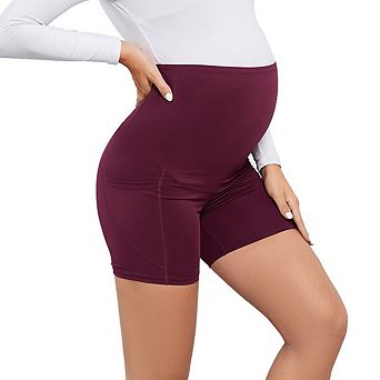 Maternity High Waist Supportive Belly Leggings Lifting Capri Yoga Pants for Workout Daily Wear