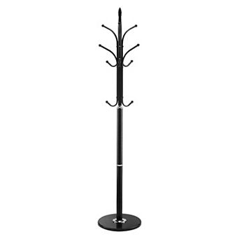 Coat Rack Freestanding Tree with Marble Base and 6 Hooks for Entryway