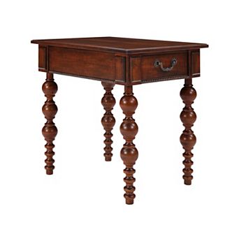 Vintage Solid Wood End Table Narrow Sofa Side Table with Drawer