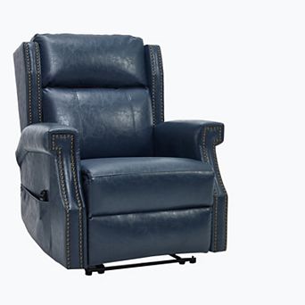 Faux Leather Recliner Chair with Heavy Duty Motion 8 Vibrating Nodes & 3 Massage Modes