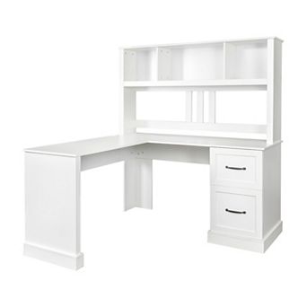 Home Office Computer Desk with Hutch for Efficient Workspace Organization