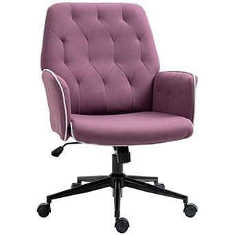 Tufted Spandex Office Chair with Adjustable Height and Full Back Support