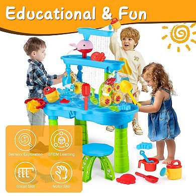 Kid Sand & Water Table Toddler Activity Play Table for 36 Years, Sensory & Fun Toy