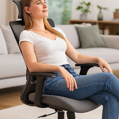 GOODSILO Ergonomic High Back Mesh Office Chair with Adjustable Lumbar Support and Headrest