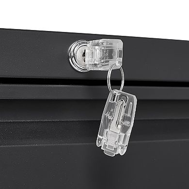 Three-Drawer Lateral Filing Cabinet with Locking Mechanism for Office Document Storage