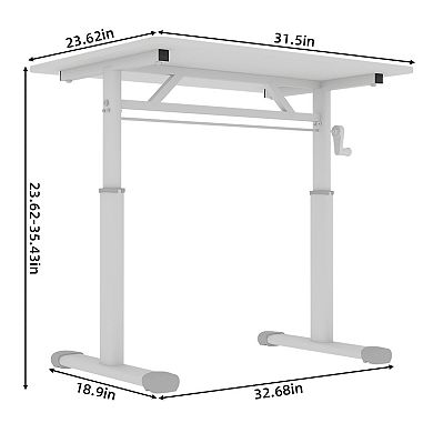 GOODSILO Height-Adjustable Multifunctional Study Desk for Home Office and Study Spaces