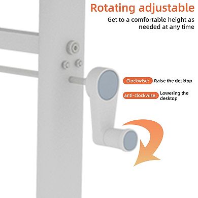 GOODSILO Height-Adjustable Multifunctional Study Desk for Home Office and Study Spaces