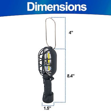 Cordless Magnetic LED Work Light with 500 Lumens Protective Cage for Garage, Camping, Emergencies