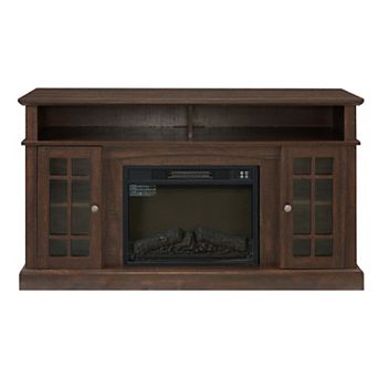 Storage Cabinet with 23" Electric Fireplace TV Stand