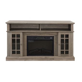 Storage Cabinet with 23" Electric Fireplace TV Stand