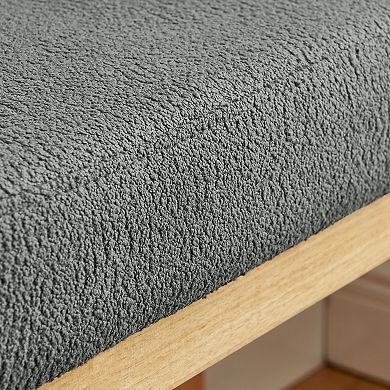 Minimalist Shoe Bench with Cushioned Seat