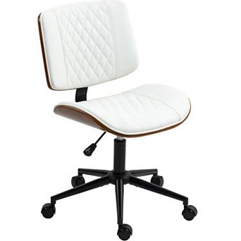 Contemporary Armless Office Chair with Adjustable Height and Smooth Swivel
