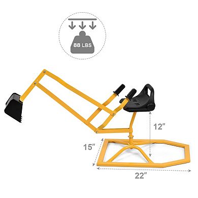 Heavy-Duty Kids Ride-On Sand Digger Construction Toy