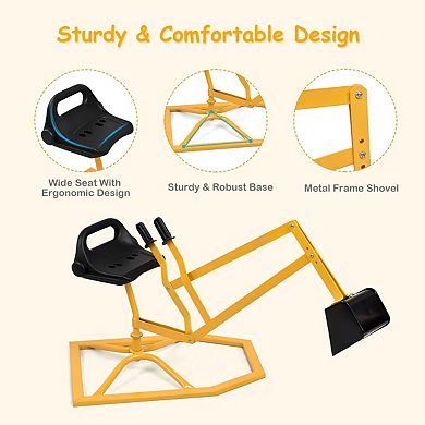 Heavy-Duty Kids Ride-On Sand Digger Construction Toy