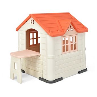 Kids Pretend Play Toy House 7 pc Set for Boys & Girls - Pink