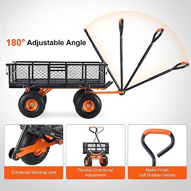 Metal Utility Wagon with 400 lbs Capacity & Dump Function