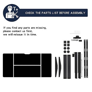 Electric Height Adjustable Standing Desk for Home Office and Gaming Use