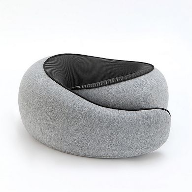 Ergonomic Travel Neck Pillow with Soft Cushioned Wrap Design and Supportive Contoured Structure