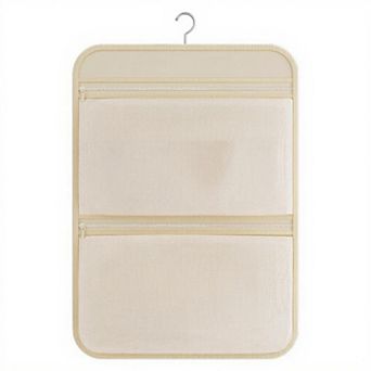Women's Hanging Organizer with Dual Zippered Compartments Space-Saving Storage Design