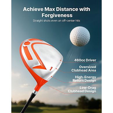 Women’s 12-Piece Golf Club Set Right-Handed with Stand Bag