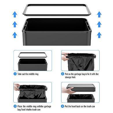 50L Automatic Smart Sensor Trash Can with Odor control compartment,Stainless Steel