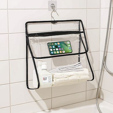 Women's Clear Hanging Shower Organizer with Water-Resistant Storage Shelf