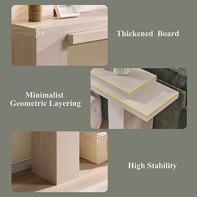 Modern 63" Console Table for Entryway, Narrow Entryway Hallway Couch Table