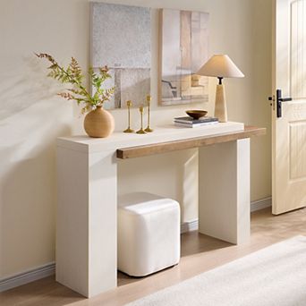 Modern 63" Console Table for Entryway, Narrow Entryway Hallway Couch Table