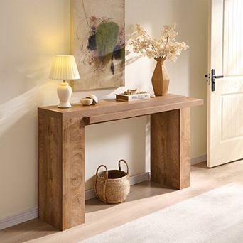 Modern 63" Console Table for Entryway, Narrow Entryway Hallway Couch Table