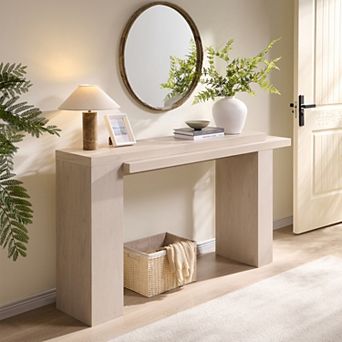 Modern 63" Console Table for Entryway, Narrow Entryway Hallway Couch Table