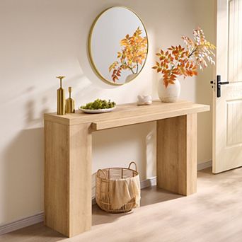 Modern 63" Console Table for Entryway, Narrow Entryway Hallway Couch Table