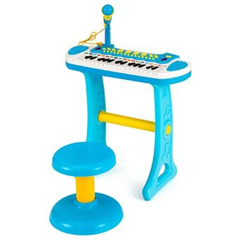 31-Key Kids Piano Keyboard Toy with Mic and Sounds for Ages 3+ - Blue