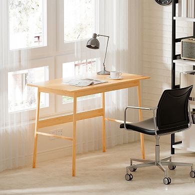 Modern Bamboo Writing Desk with Simple Design for Home Office and Study Use