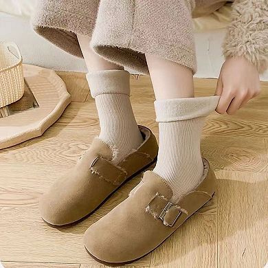 3-Pair Soft Ribbed Crew Socks Set with Stretch Comfort Fabric and Everyday Cozy Wear Giftable Pack