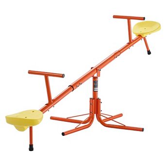 Kids Sit and Spin Seesaw with 360 Degree Rotation Outdoor Playground Toy 100 lb Capacity