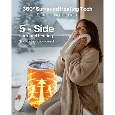 Bathroom Towel Warmer Bucket Auto Shut Off Compact Spa Design