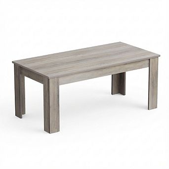 IDEALHOUSE 71 Inch Farmhouse Dining Table with Triangular Legs, Seats 6-8