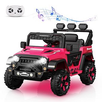 12V Kids Ride On Truck w/ Remote Control, 3 Speeds, Battery Powered, Toddler Electric Car