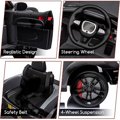 12V Licensed Dodge Challenger Ride on Car for Kids with Remote Control Ages 3+, LED Lights & Music