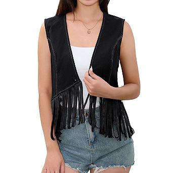 New Tassels Fringe Sleeveless Vest Cardigan Waistcoat Jacket Outwear Tops