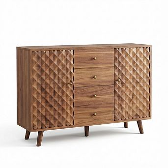 IDEALHOUSE Oval Fluted Sideboard