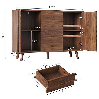 IDEALHOUSE Oval Fluted Sideboard