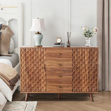 IDEALHOUSE Oval Fluted Sideboard