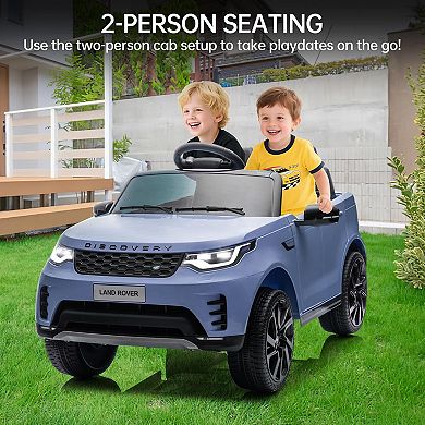 12V Land Rover Licensed Kids' Electric Car, 2-Seater, 2-6 MPH, Ages 3-8, Remote Control
