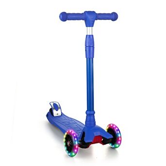Adjustable 3 Wheel Kids Scooter Lean to Steer Flashing Wheels ABEC 9 Bearings