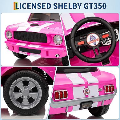 12V Licensed Shelby Ride on Car with Remote Control, Battery Powered Electric Car for Kids