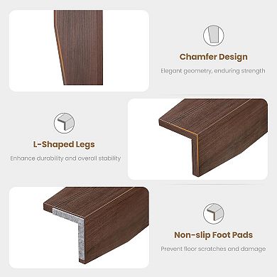 IDEALHOUSE 71 Inch Long Dining Table with V-Shaped Base, Seats 6-8